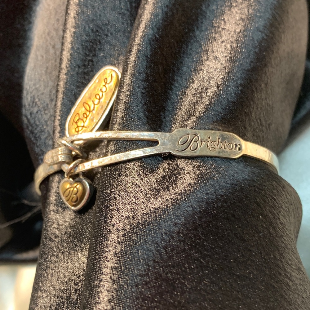 Brighton Silver and Gold 'Believe' Bracelet